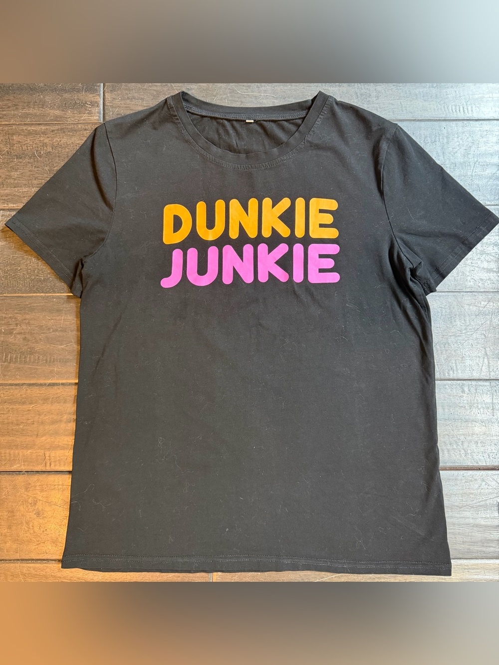 Dunkie Junkie Black Graphic Tee Size Medium